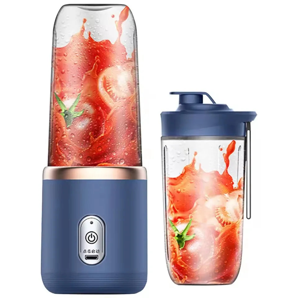 Portable Electric Juicer with Stainless Steel Blades - Automatic Smoothie & Ice Maker for Effortless Kitchen Blending